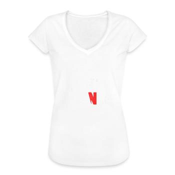 J'peux pas j'ai canard - T-shirt vintage Femme - noir - Devant - Danielle (179cm)