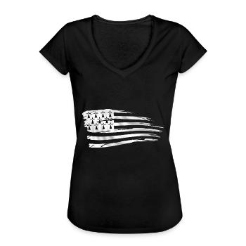 breizh bretagne 08 - T-shirt vintage Femme - noir - Devant - Danielle (179cm)