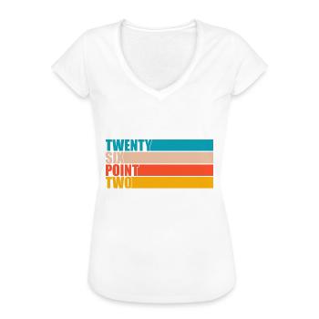 Running Vintage 26.2 Miles Marathoner Demi - T-shirt vintage Femme - noir - Devant - Danielle (179cm)