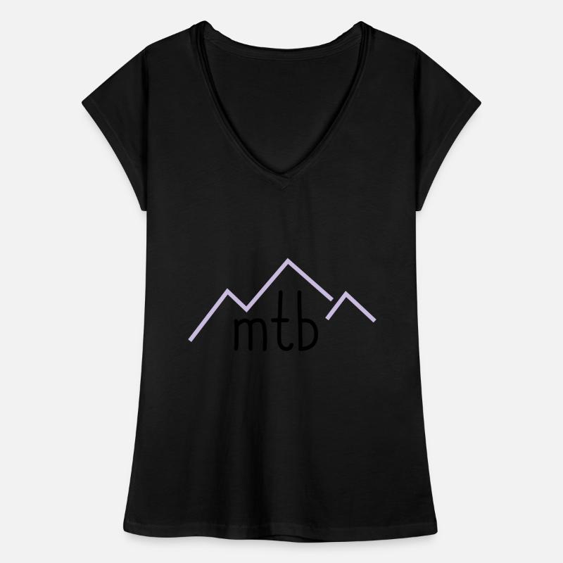 mtb text + berge Frauen Vintage T-Shirt