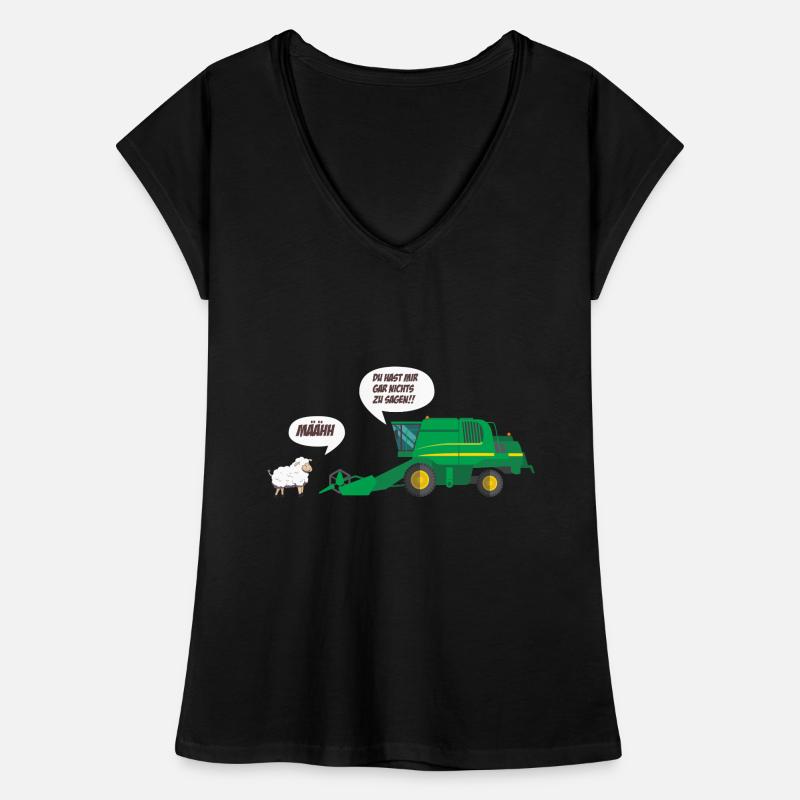 Mähdrescher Diskussion mit Schaf Frauen Vintage T-Shirt