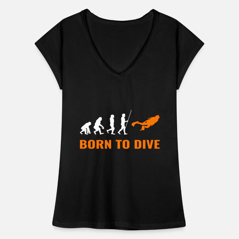 Tauchen Evolution Taucher Scuba Spruch Frauen Vintage T-Shirt