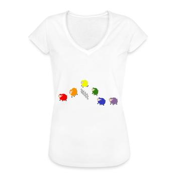 lgbt schaf traum csd regenbogen aesthetic pride - Frauen Vintage T-Shirt - Schwarz - Vorne