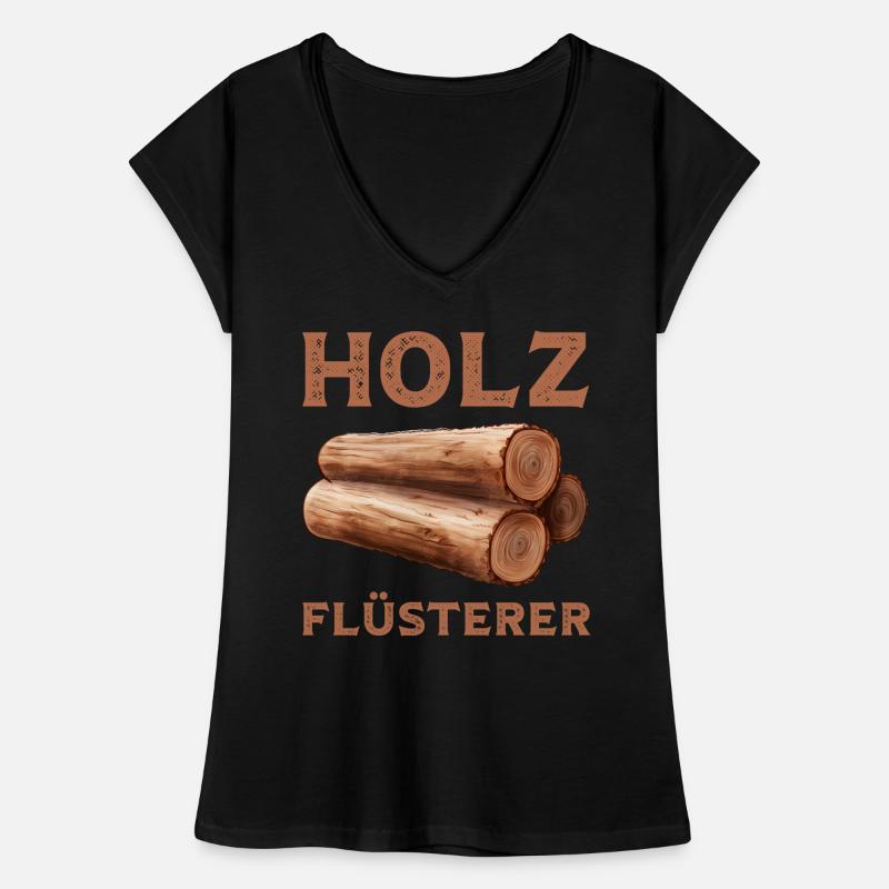 Ich bin ein Holzflüsterer mit Baumstamm ein Baum Frauen Vintage T-Shirt