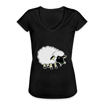 Black sheep - Women's Vintage T-Shirt - black - Front - Danielle (179cm)