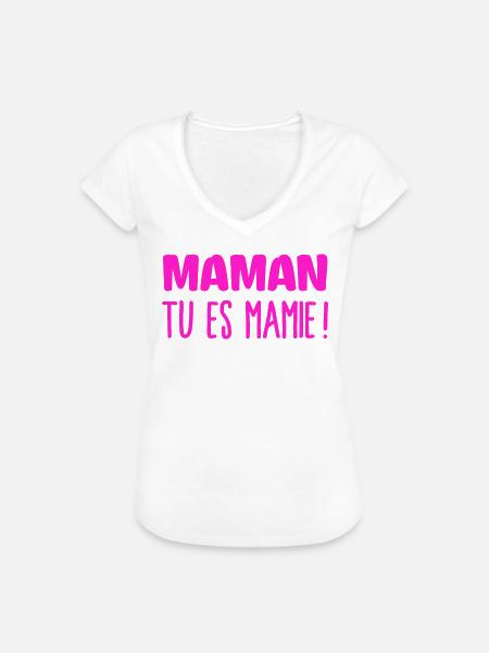 Mamie future grand mère - T-shirt vintage Femme - noir