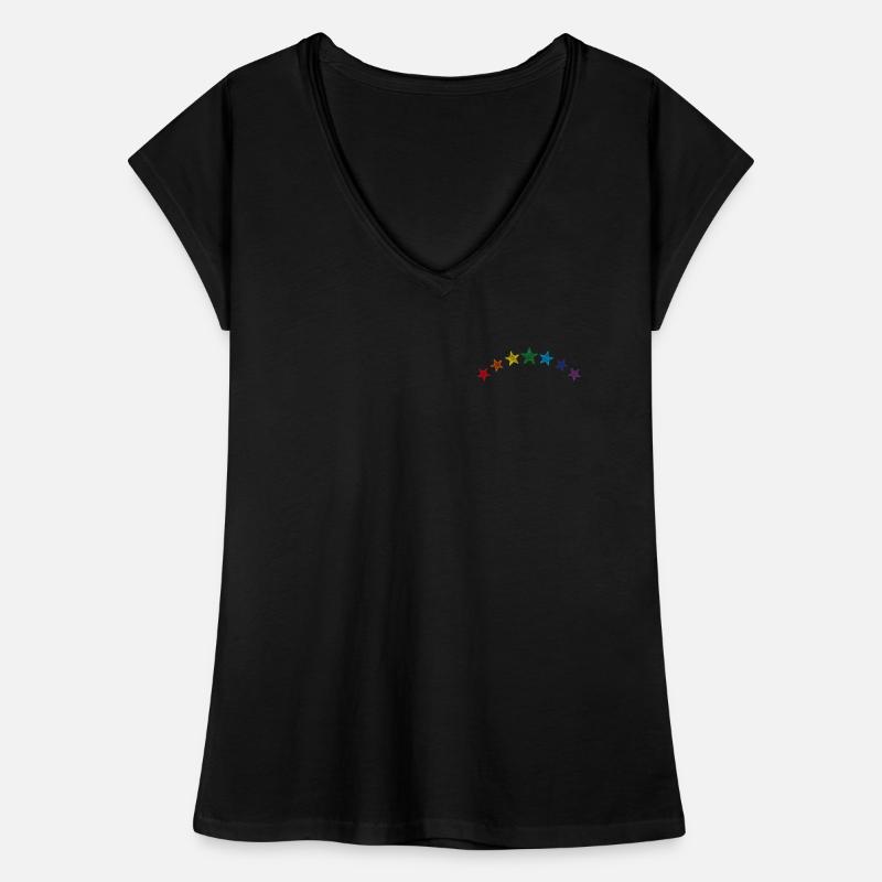 Sterne Regenbogen scribble Frauen Vintage T-Shirt