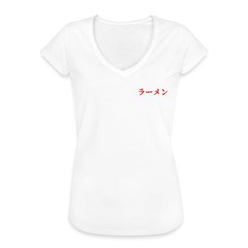 Ramen Nudeln japanisches Essen - Frauen Vintage T-Shirt - Schwarz - Vorne - Danielle (179cm)