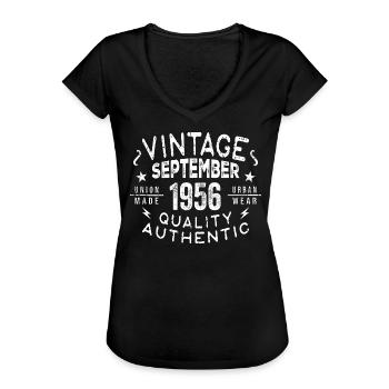 Legendär Seit September 1956 Geburtstag September - Frauen Vintage T-Shirt - Schwarz - Vorne