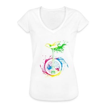 Splash Unicycle - Women's Vintage T-Shirt - black - Front - Danielle (179cm)