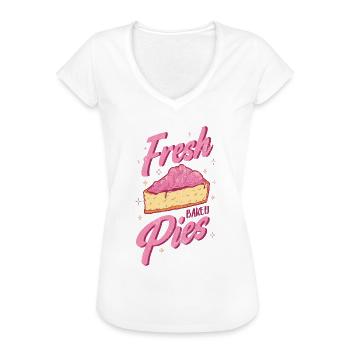 Gâteaux fraîchement sortis du four pour les boulangers ou les amateurs de pâtisserie - T-shirt vintage Femme - noir - Devant - Danielle (179cm)