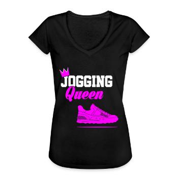 Jogging Laufen Läufer Lustige Sprüche Geschenk 7 - Frauen Vintage T-Shirt - Schwarz - Vorne - Danielle (179cm)