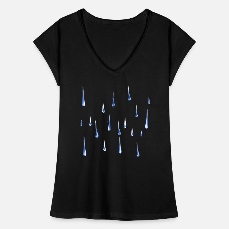 water drops rain water weather pattern Women's Vintage T-Shirt