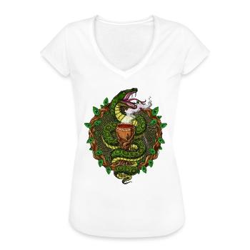 Ayahuasca Schlangenreise - Frauen Vintage T-Shirt - Schwarz - Vorne - Danielle (179cm)