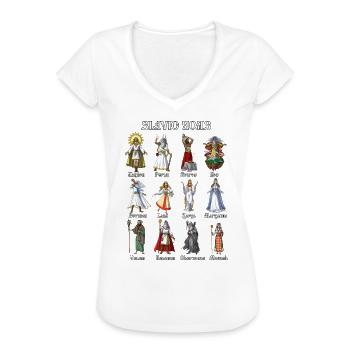 Pagan Slavic Gods - Women's Vintage T-Shirt - black - Front - Danielle (179cm)