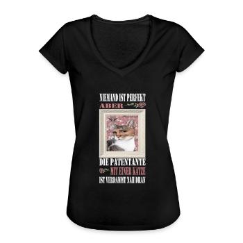 Godmother Aunt Godmother Baptismal Godchild - Women's Vintage T-Shirt - black - Front - Danielle (179cm)