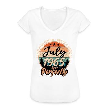 Juli 1965 Jubiläum 1965 Legenden Juli - Frauen Vintage T-Shirt - Schwarz - Vorne - Danielle (179cm)