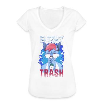 Furry Trash I Furries Convention I Anime Cosplay - Frauen Vintage T-Shirt - Schwarz - Vorne - Danielle (179cm)