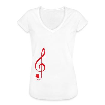 Katze Katzen Noten Musik Musiker - Frauen Vintage T-Shirt - Schwarz - Vorne - Danielle (179cm)