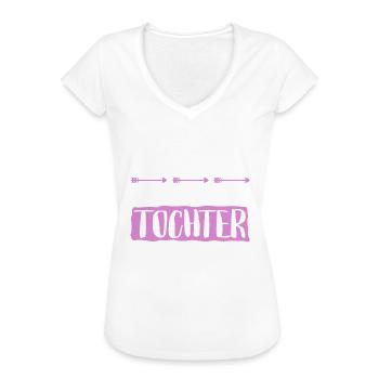 Tochter Vater Papa Kind Ich kann da nix fuer shirt - Frauen Vintage T-Shirt - Schwarz - Vorne - Danielle (179cm)
