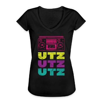 Beats - Boîte à rythmes - T-shirt vintage Femme - noir - Devant - Danielle (179cm)