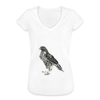 Falke - Frauen Vintage T-Shirt - Schwarz - Vorne - Danielle (179cm)