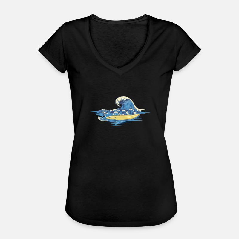 Surfing surfing - Women's Vintage T-Shirt - black