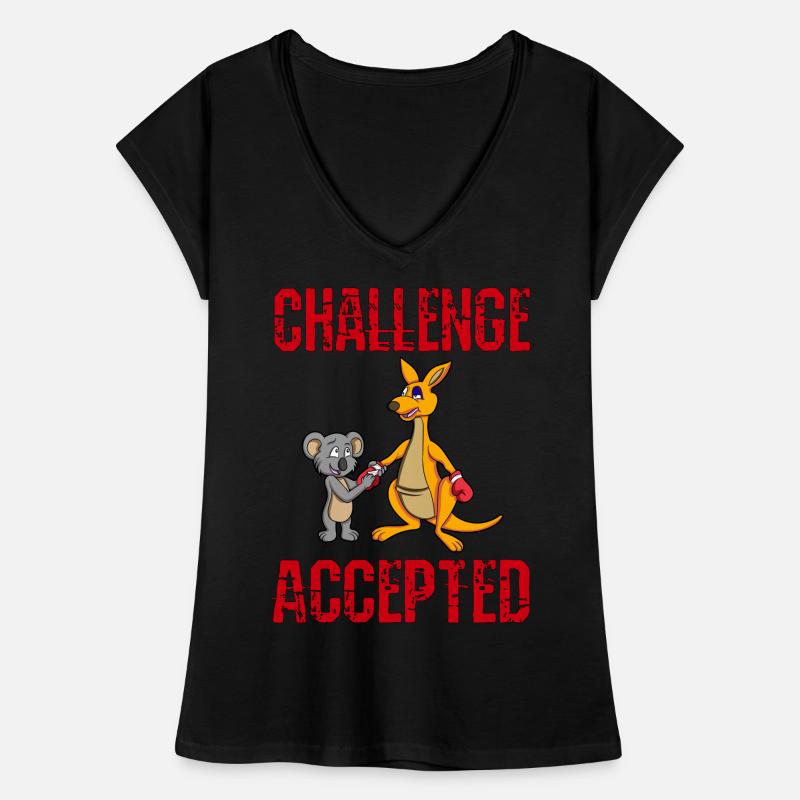 CHALLENGE ACCEPTED - Boxer Kangaroo + Koala Trainer Women's Vintage T-Shirt