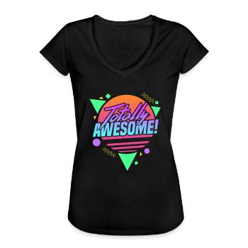 Années 90 80 - T-shirt vintage Femme - noir - Devant