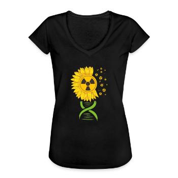 Radiology Radiologist Röntgen Rad Tech Gift - Women's Vintage T-Shirt - black - Front - Danielle (179cm)