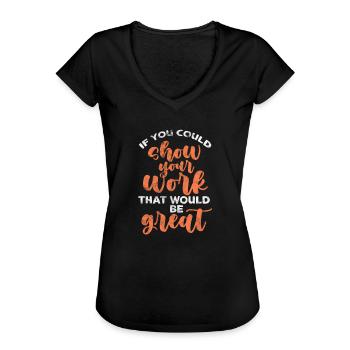 Mathematik - Frauen Vintage T-Shirt - Schwarz - Vorne - Danielle (179cm)