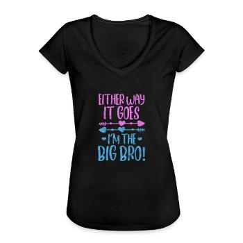 Frère - T-shirt vintage Femme - noir - Devant - Danielle (179cm)