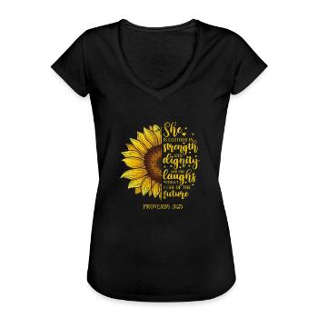 Bijbel - Vrouwen Vintage T-shirt - zwart - Voor