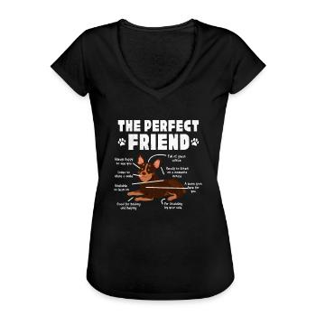 Australian Cattle Dog - Frauen Vintage T-Shirt - Schwarz - Vorne