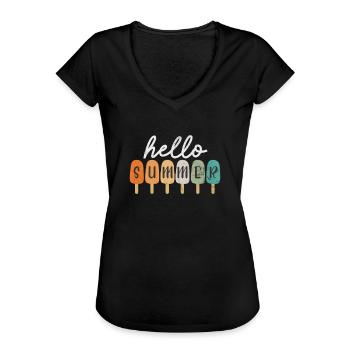 Glace - T-shirt vintage Femme - noir - Devant - Danielle (179cm)