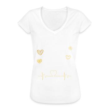 Verbreiten Sie Liebe statt Hass - Frauen Vintage T-Shirt - Schwarz - Vorne - Danielle (179cm)