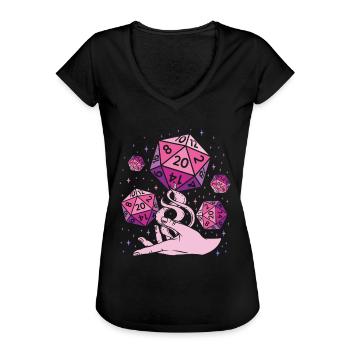 Fantasy Dice - Frauen Vintage T-Shirt - Schwarz - Vorne