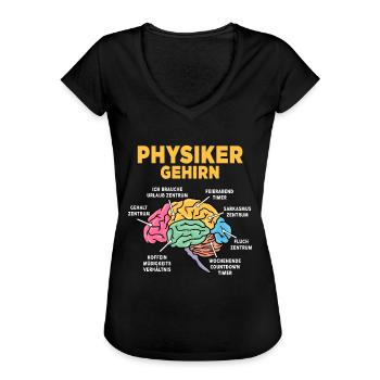 Physiker - Frauen Vintage T-Shirt - Schwarz - Vorne - Danielle (179cm)