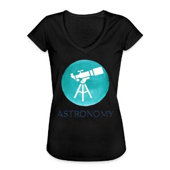 Astronomie - T-shirt vintage Femme - noir - Devant - Danielle (179cm)