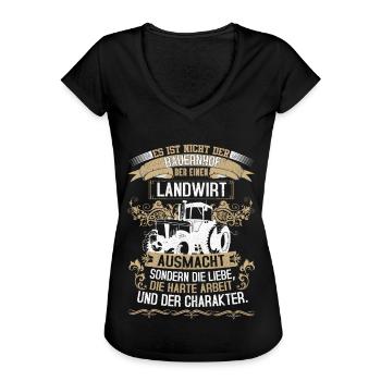 Landwirt Bauer Traktor Landwirtschaft Geschenk - Frauen Vintage T-Shirt - Schwarz - Vorne - Danielle (179cm)