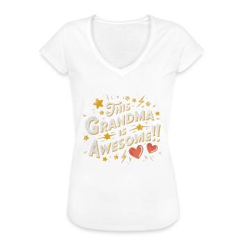 eye-catching and cool design for the best grandma - Women's Vintage T-Shirt - black - Front - Danielle (179cm)