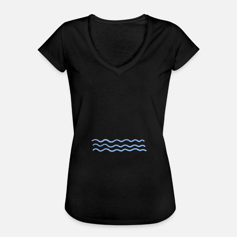 wave - Women's Vintage T-Shirt - black