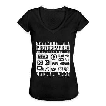 Fotografen Spruch Hobby Fotograf - Frauen Vintage T-Shirt - Schwarz - Vorne