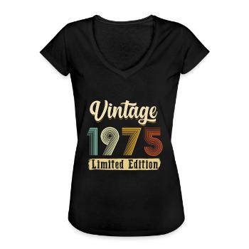 Millésime 1975 - T-shirt vintage Femme - noir - Devant - Danielle (179cm)