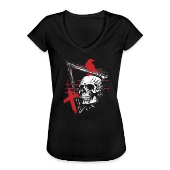 Style Polka Rabe Black - Frauen Vintage T-Shirt - Schwarz - Vorne