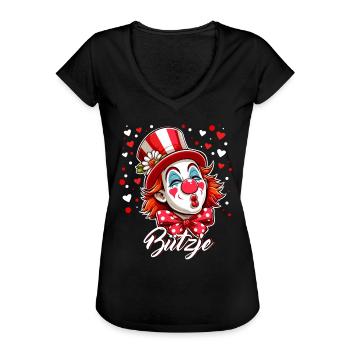 Kölner Karneval Kölsch Kölle Alaaf Bützje Veedel - Frauen Vintage T-Shirt - Schwarz - Vorne - Danielle (179cm)