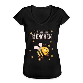 Imker Imkerin - Ich bin eine Biene - Frauen Vintage T-Shirt - Schwarz - Vorne - Danielle (179cm)