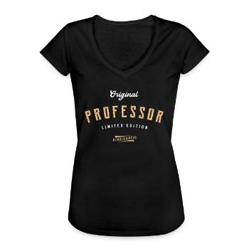 Professor Limited Edition Uni Lustiges Professoren - Frauen Vintage T-Shirt - Schwarz - Vorne