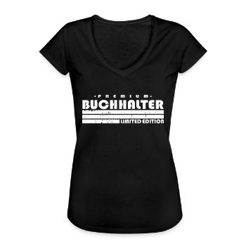 Buchhalter Limited Edition Lustiges Buchhaltung - Frauen Vintage T-Shirt - Schwarz - Vorne