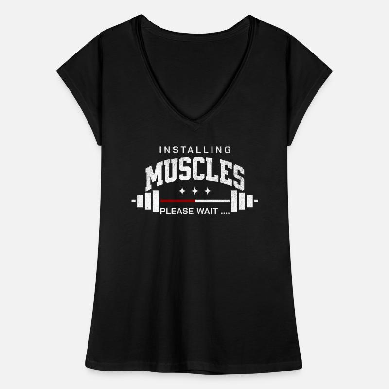 Installing Muscles please wait gym workout Frauen Vintage T-Shirt